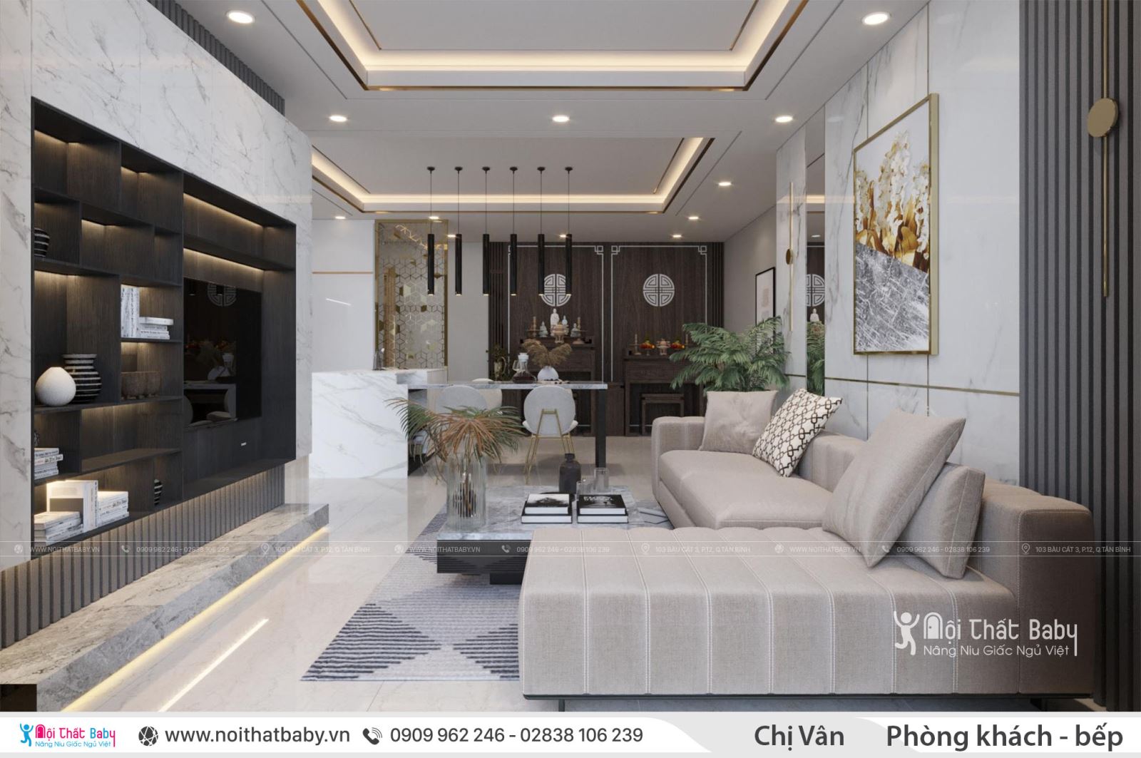 Thiết kế nội thất chung cư Celadon City - Chị Vân 